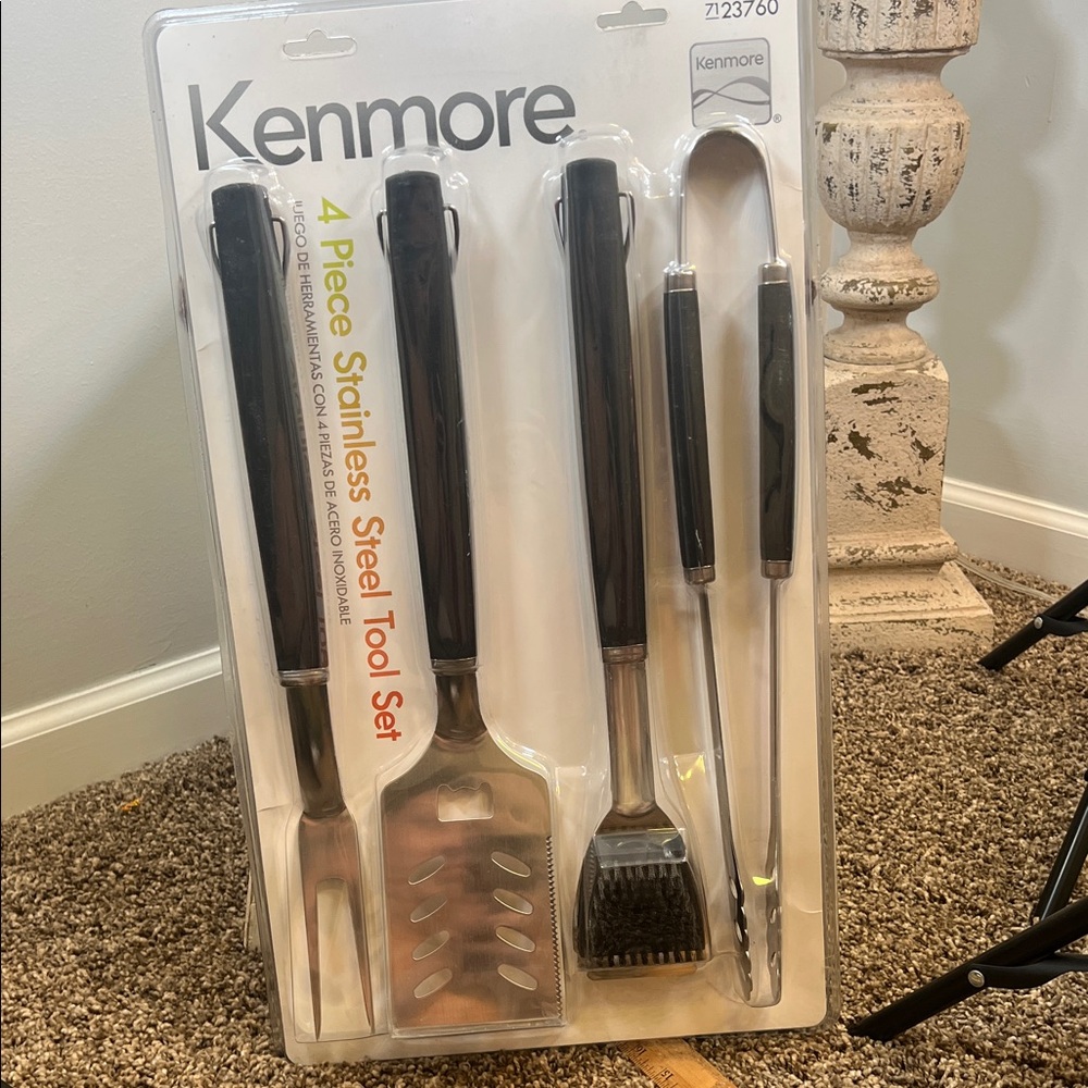 Black Stainless Steel Grilling Set